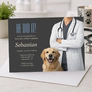 Veterinary School Graduation Party Invite