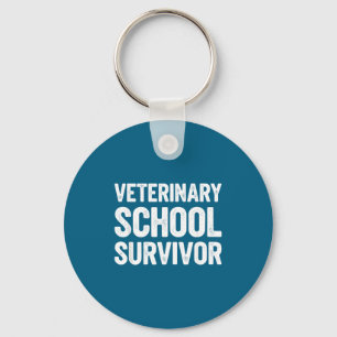 Veterinary School Survivor Funny Vet Keychain