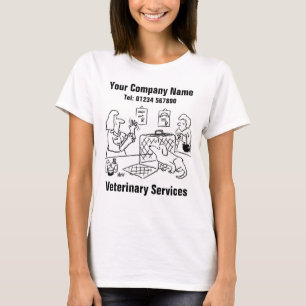 Veterinary Services Cartoon to Personalise T-Shirt