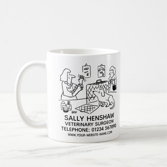 Veterinary Surgeon Business Promotional Coffee Mug (Left)