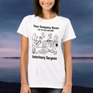 Veterinary Surgeon Cartoon to Personalise T-Shirt