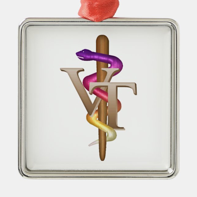 Veterinary Tech Metal Ornament (Front)