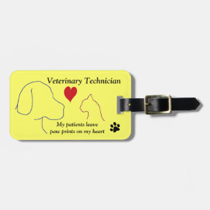 Veterinary Technician - Paw Prints on My Heart #2 Luggage Tag