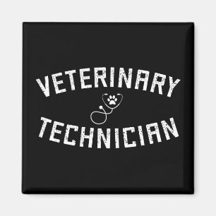 Veterinary Technician Vet Tech Paw Stethoscope Magnet