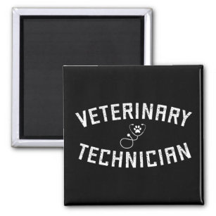 Veterinary Technician   Vet Tech Paw  Stethoscope Magnet