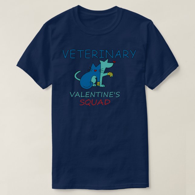 Veterinary Valentines Day Squad T-Shirt (Design Front)