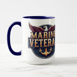 VetGearHQ.com Marine Corps Veteran Logo Emblem Mug
