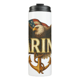 VetGearHQ.com Marine Corps Veteran Logo Emblem Thermal Tumbler