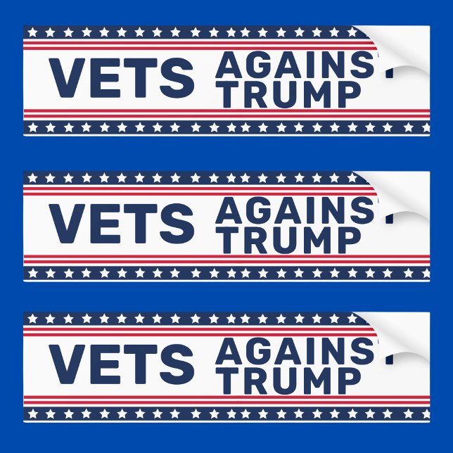 Vets Against Trump Politics Bumper Sticker (Creator Uploaded)