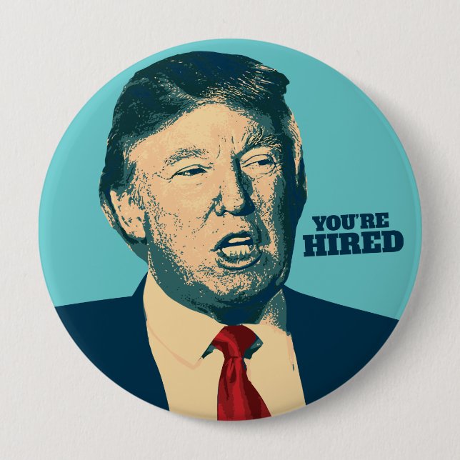 Vets for Donald Trump "You're Hired" Lapel Pin (Front)