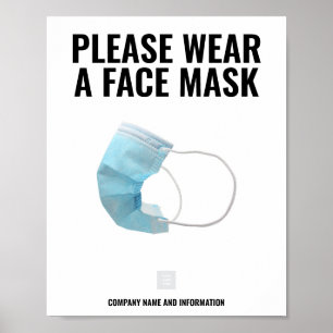 VEUILLEZ PORTER UNE affiche FACEMASK