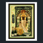 Veuve Amiot Art Deco Champagne Ad Poster 16 x 20<br><div class="desc">Vintage Advertisement for Veuve Amiot</div>