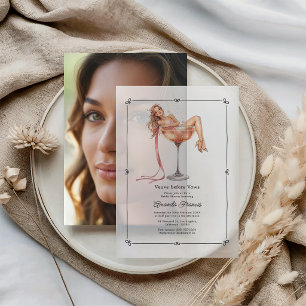 Veuve Before Vows Champagne Cocktail Bridal Shower Vellum Invitations