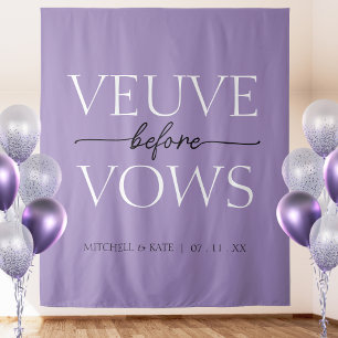 Veuve Before Vows Lavender Purple Bridal Shower Tapestry