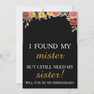 Veux-tu être ma demoiselle d'honneur ? invitation