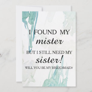 Veux-tu être ma demoiselle d'honneur ? invitation