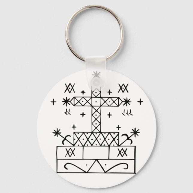 veve for baron samedi keychain (Front)