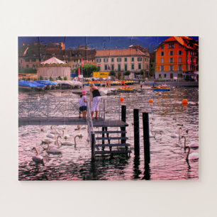 Vevey at Lake Geneva Jigsaw Puzzle