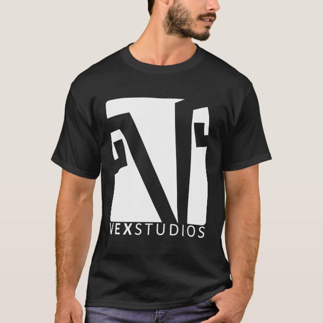 Vexez le T-shirt blanc de logo de studios (Devant)