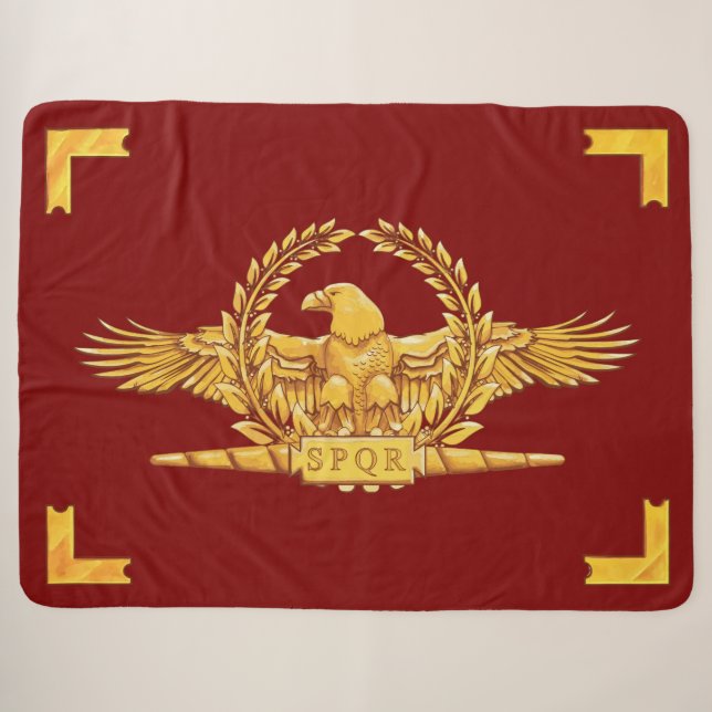 Vexilla SPQR Eagle Sherpa Blanket (Front (Horizontal))