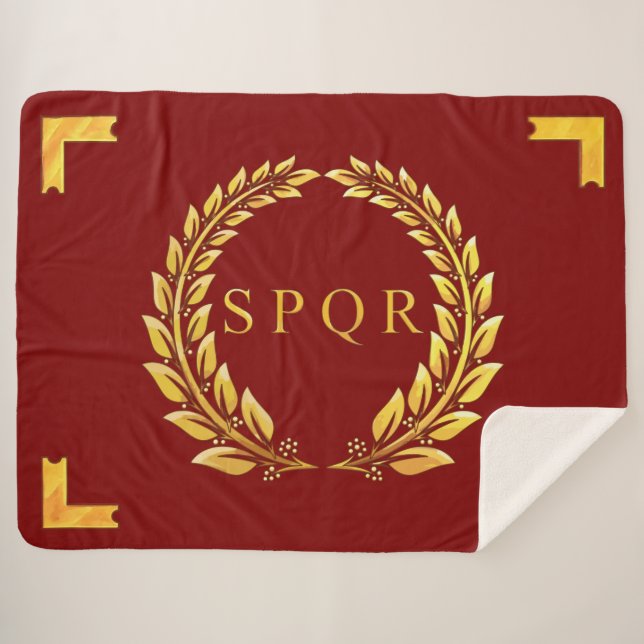 Vexilla SPQR Sherpa Blanket (Front (Horizontal))