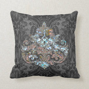 Veyla Joy Elegant Goth Throw Pillow
