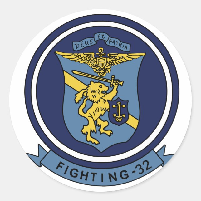 VF-32 Swordsmen Ｆ-14 トムキャット VF-32 スォーズメン Classic Round Sticker (Front)