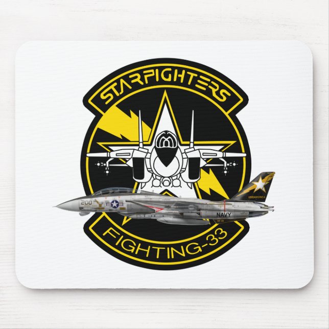 VF-33 Starfighters F-14 トムキャット VF-33 ターシアーズ Mouse Pad (Front)