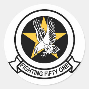 VF-51 Screaming Eagles Classic Round Sticker