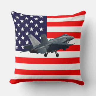 VFA-106 Gladiators F/A-18 Super Hornet US Navy Tri Throw Pillow