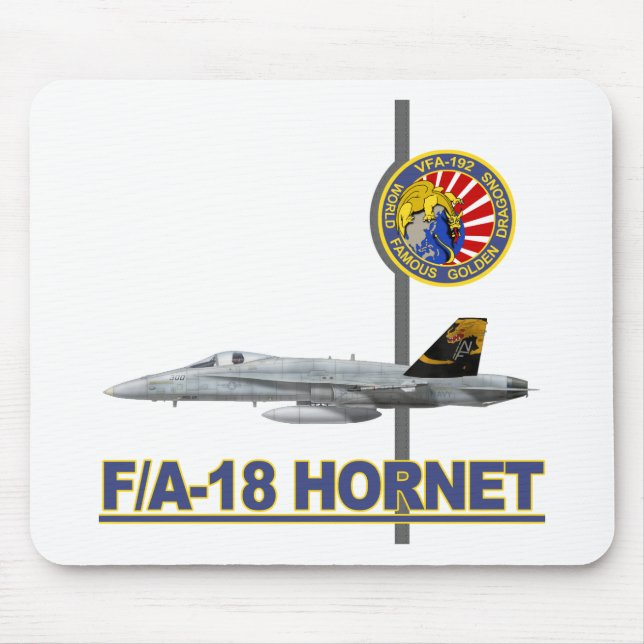 VFA-192 GOLDENDRAGONS Squadron Patch Mouse Pad (Front)