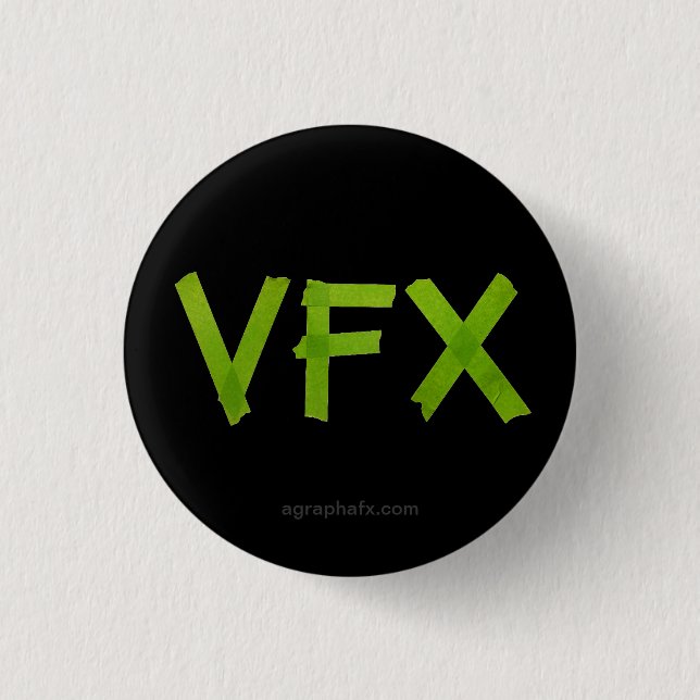 VFX Green 1 Inch Round Button (Front)