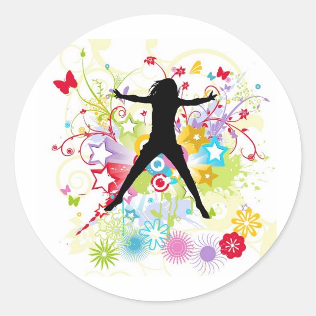 vg (8) classic round sticker (Front)