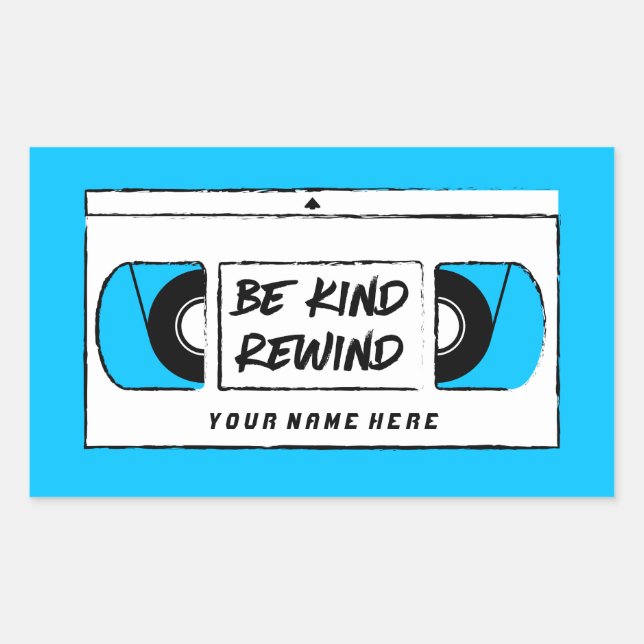 VHS Be Kind Rewind Novelty Sticker (Devant)