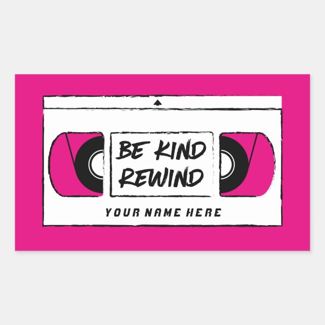 VHS Be Kind Rewind Novelty Sticker (Devant)