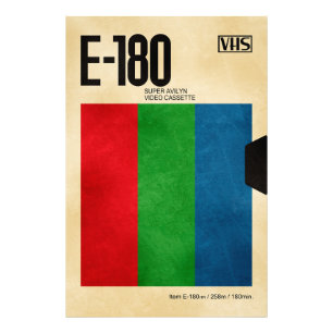 VHS E-180 - 80s Photo Print