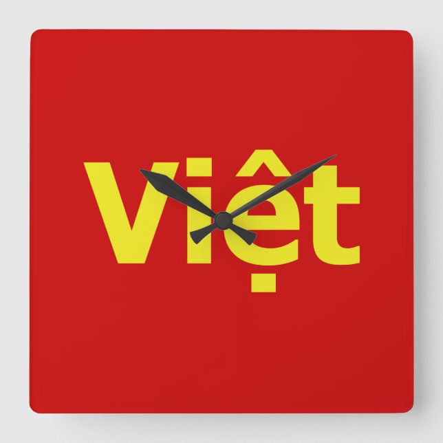 Việt Square Wall Clock (Front)
