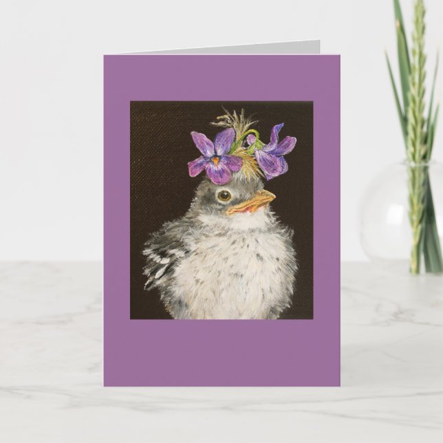 Vi the baby mockingbird card (Front)