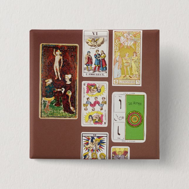 VI The Lovers 2 Inch Square Button (Front)