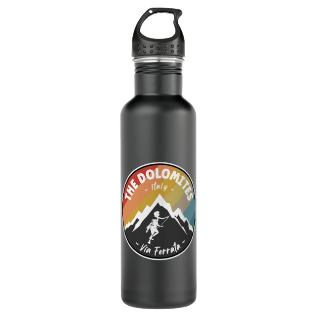 Via Ferrata The Dolomites Italy 710 Ml Water Bottle (Front)