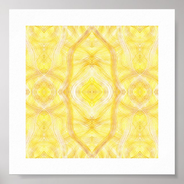 Viaduct Abstract Light Yellow Watercolor Art Poster (Front)