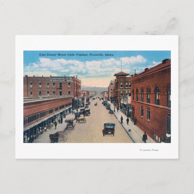 Viaduct View of East Centre Street Postcard (Front)