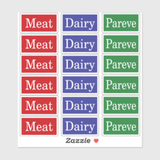 Viande Dairy Pareve Kosher Étiquettes