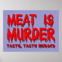 Viande est Meurtre Drôle Poster Humour