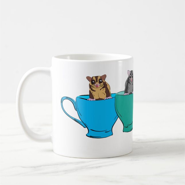 Viandes à sucre dans les tasses à thé Illustré Mug (Gauche)