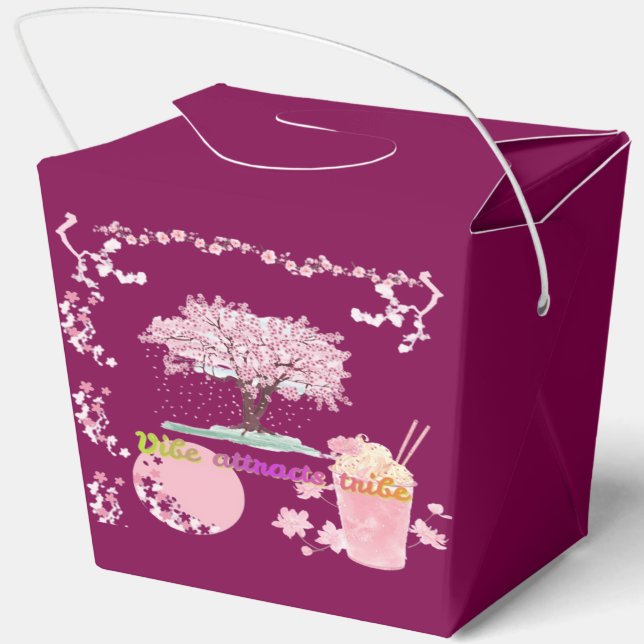 Vibe Attracts Tribe wine Favor Box (Back)