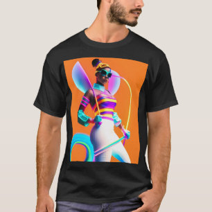 Vibe Jibe Electric Ken Gage Retrowave Fun T-Shirt