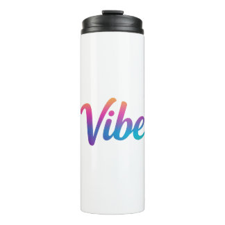 Vibe Rainbow Gradient Script Thermal Tumbler