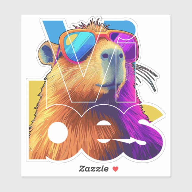Vibes Capybara Retro Design (Sheet)