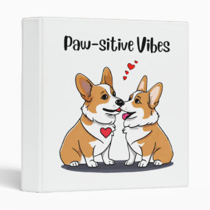 Vibes Corgis in Love Binder